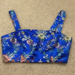 Forever 21 embroidery crop top